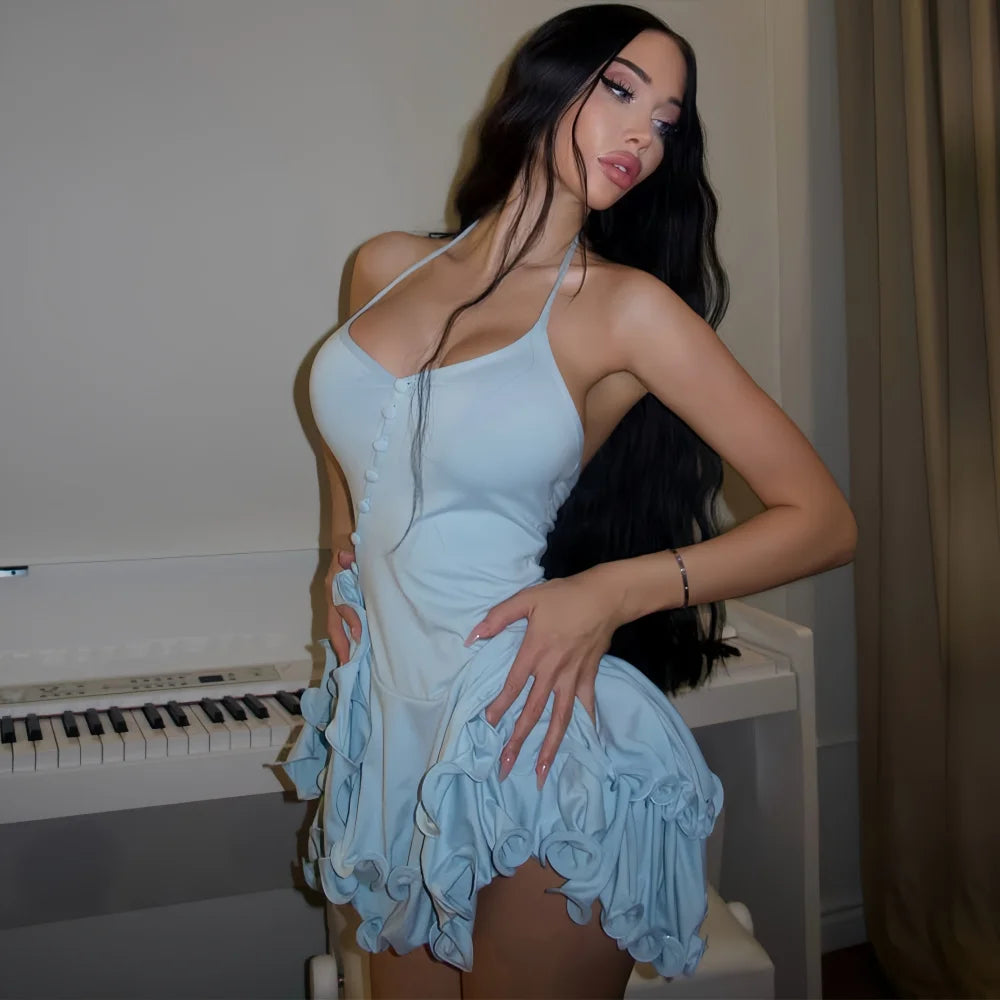 Bodycon Mini Ruffle Dress