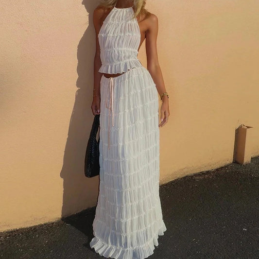 Boho Backless Matching Suit