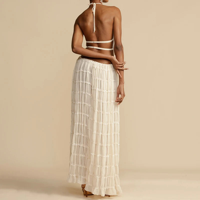 Boho Backless Matching Suit