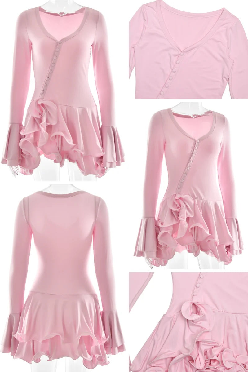 Bodycon Mini Ruffle Dress