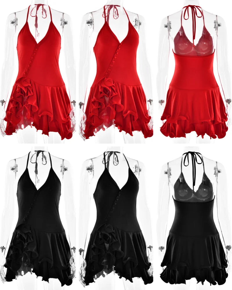 Bodycon Mini Ruffle Dress