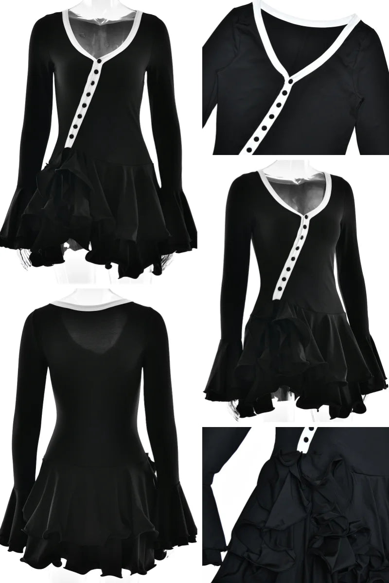 Bodycon Mini Ruffle Dress