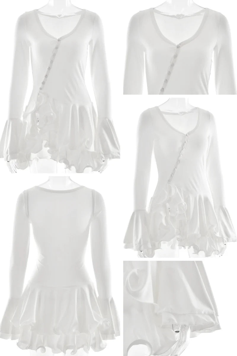 Bodycon Mini Ruffle Dress